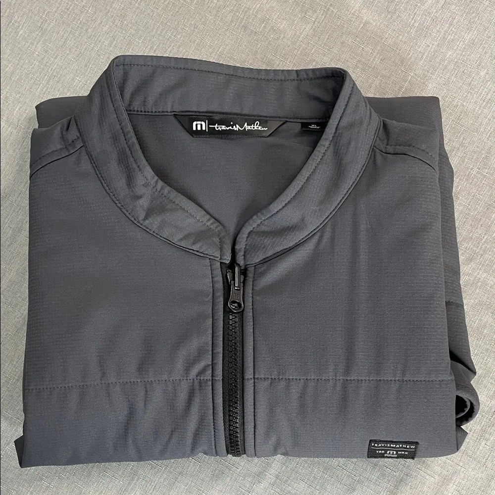 Travis Mathew Vest Cold Heart 2.0 Grey Quilted Puffer Lightweight XL Mens Golf